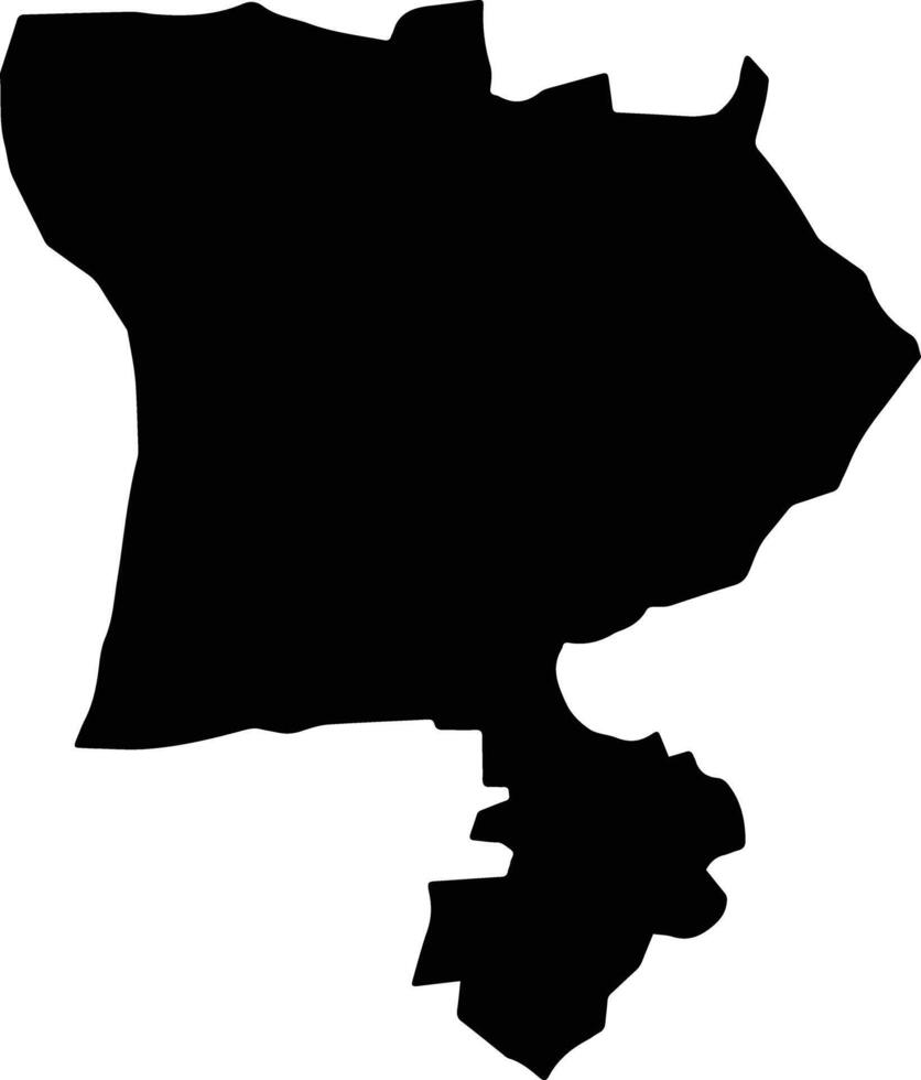 Wandan Taiwan silhouette map vector