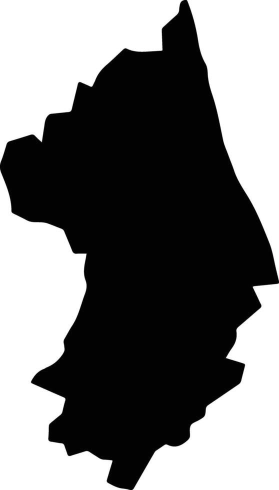 Wanderley Brazil silhouette map vector
