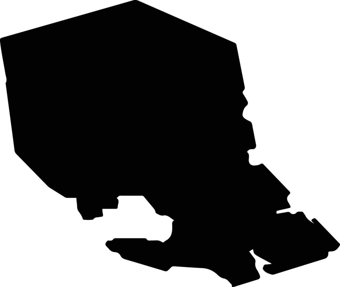 Wando gun South Korea silhouette map vector