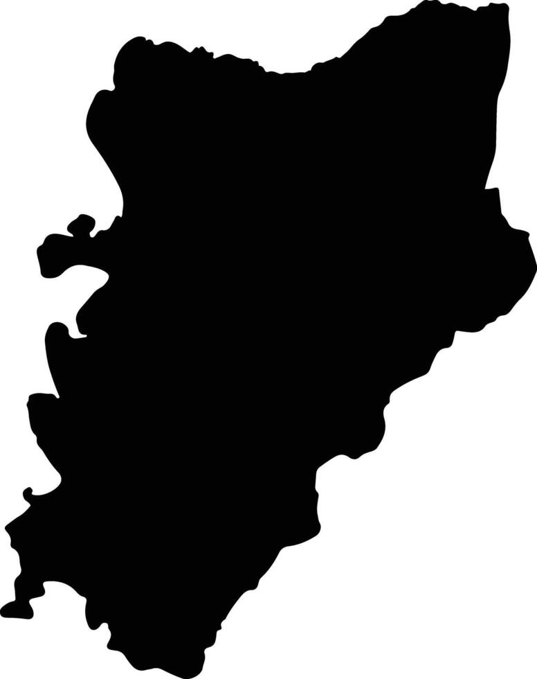 Wang Muang Thailand silhouette map vector