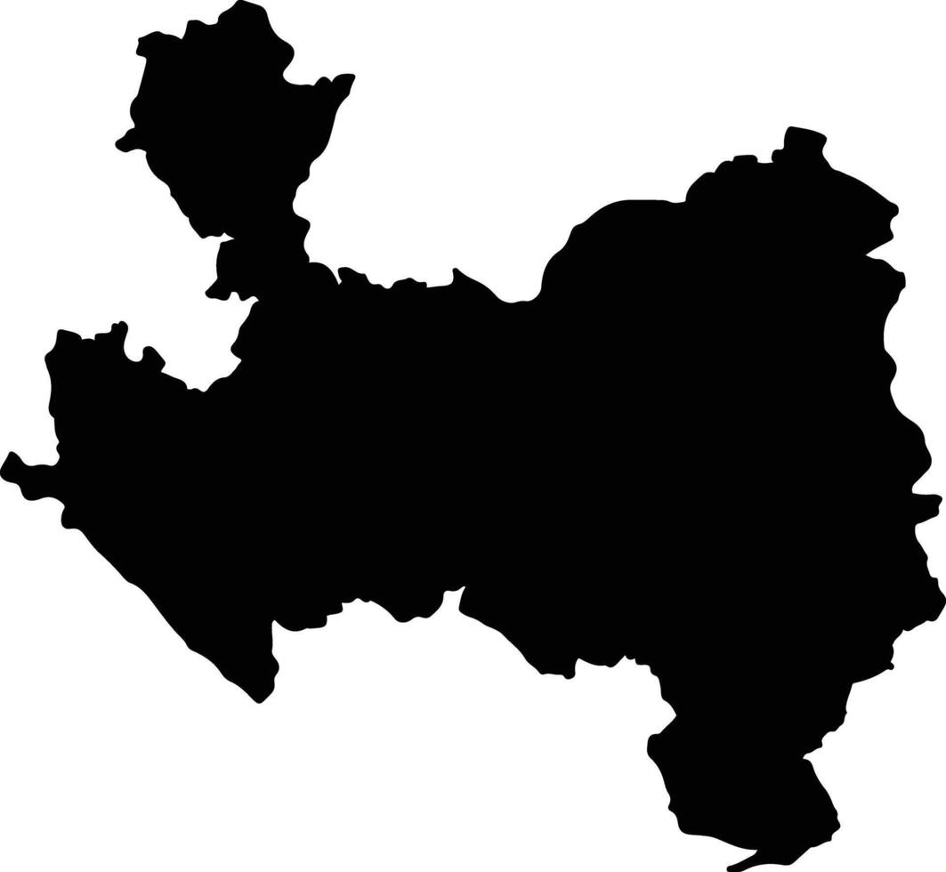 Wang Nam Khiao Thailand silhouette map vector