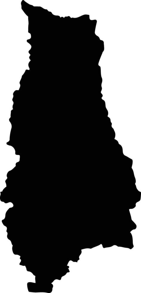 Wang Nuea Thailand silhouette map vector