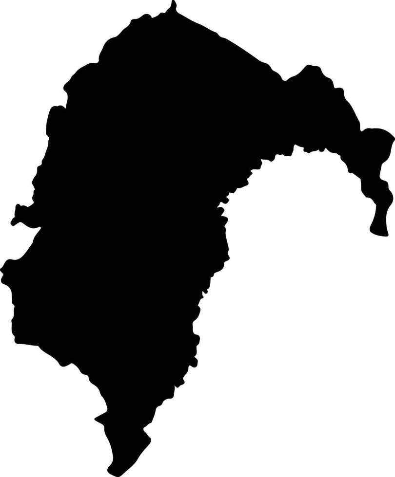 Wang Sam Mo Thailand silhouette map vector