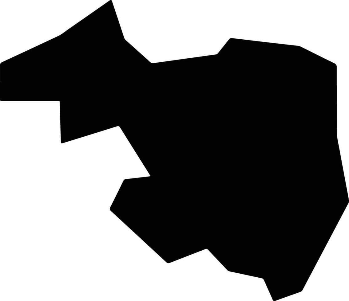 Warawa Nigeria silhouette map vector