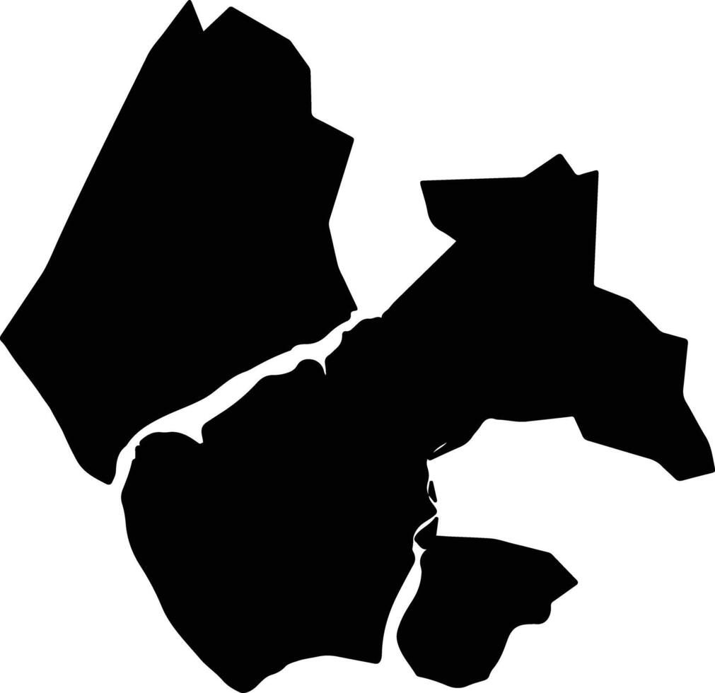 Warri North Nigeria silhouette map vector