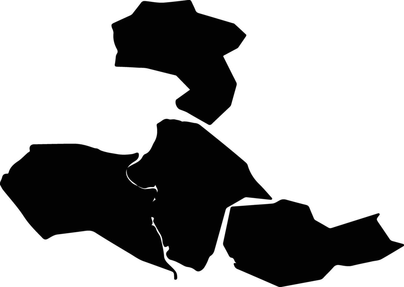 Warri South West Nigeria silhouette map vector