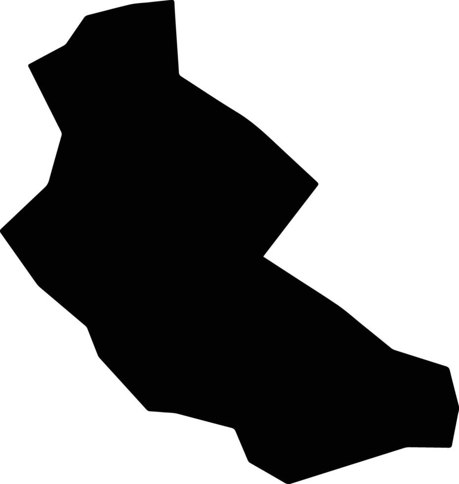Warri South Nigeria silhouette map vector