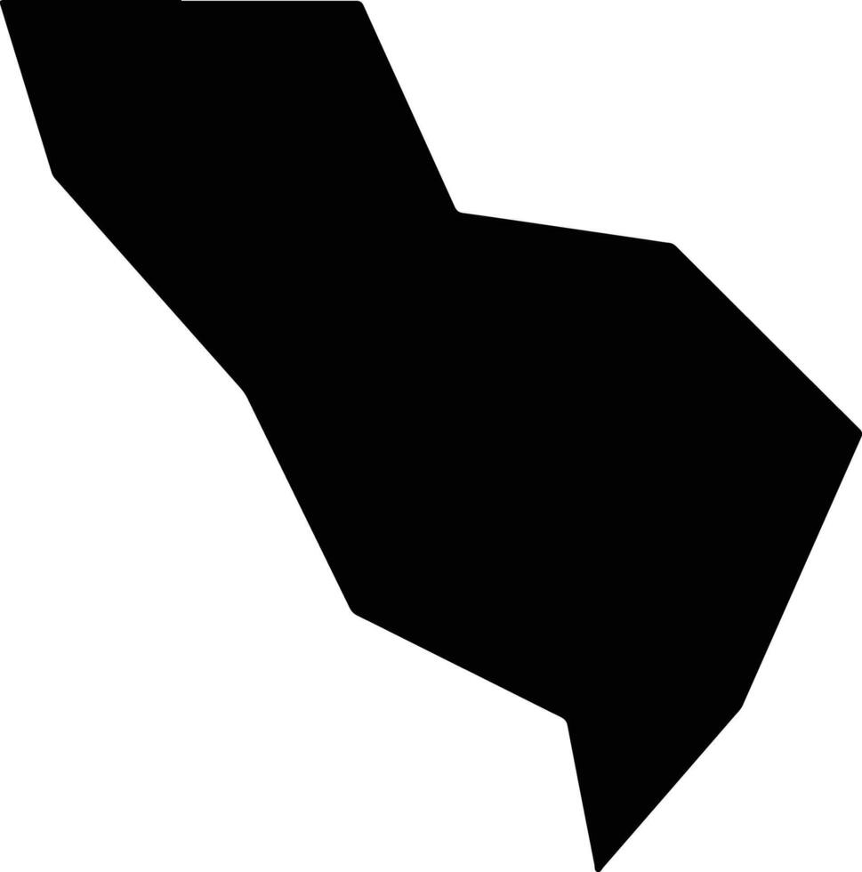Wasat Jabal Marrah Sudan silhouette map vector