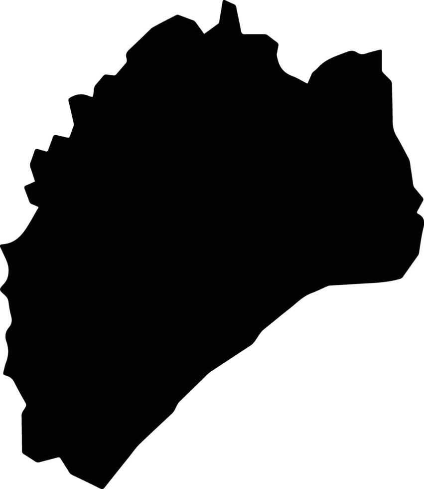 Wase Nigeria silhouette map vector