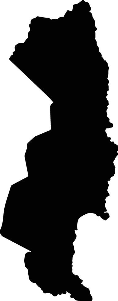 Wassa Amenfi Central Ghana silhouette map vector