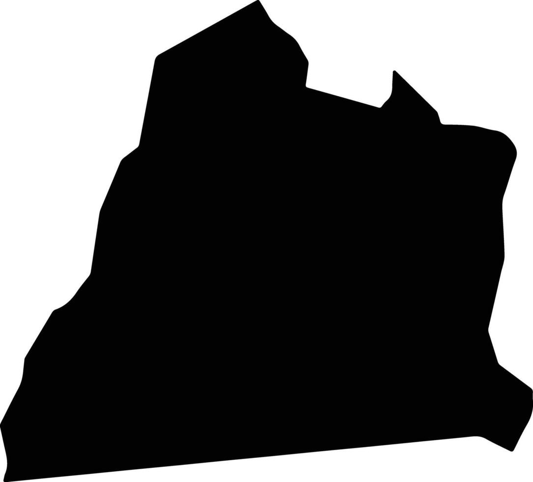 Wau South Sudan silhouette map vector