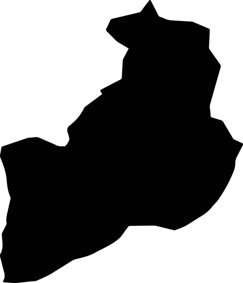 Waza Khwa Afghanistan silhouette map vector