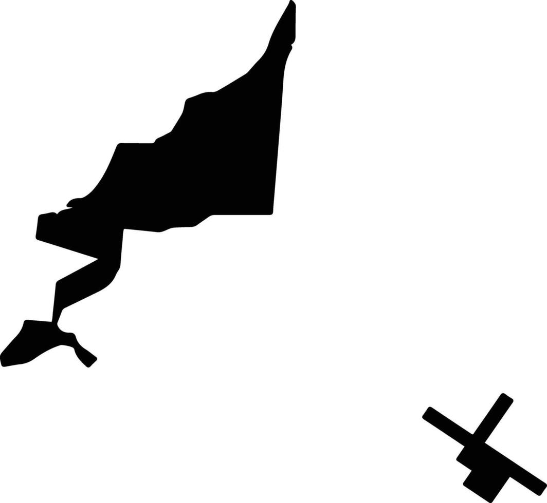 Weipa Australia silhouette map vector