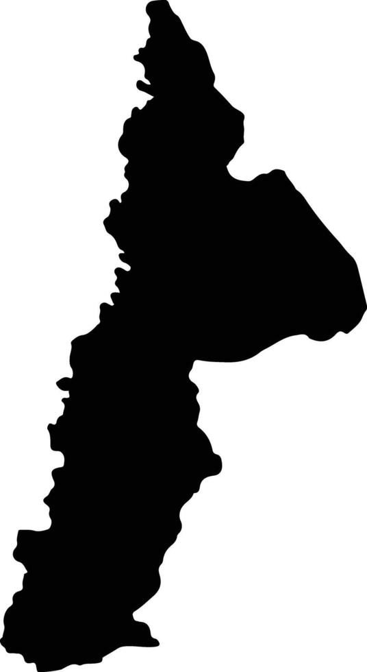 Wenchi Municipal Ghana silhouette map vector