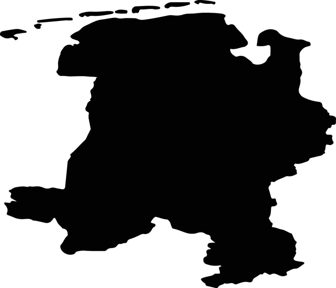 Weser Ems Germany silhouette map vector