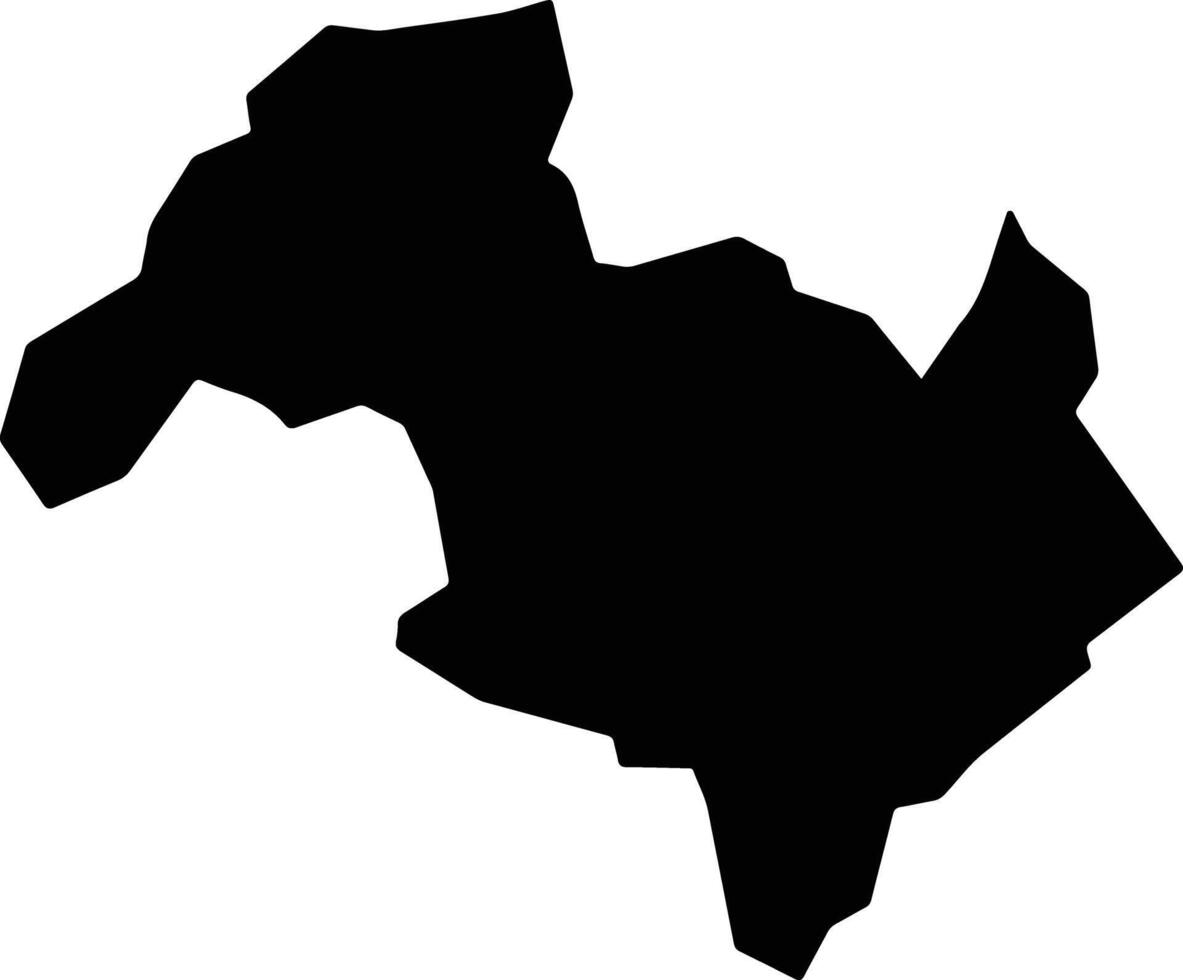 West Arsi Ethiopia silhouette map vector