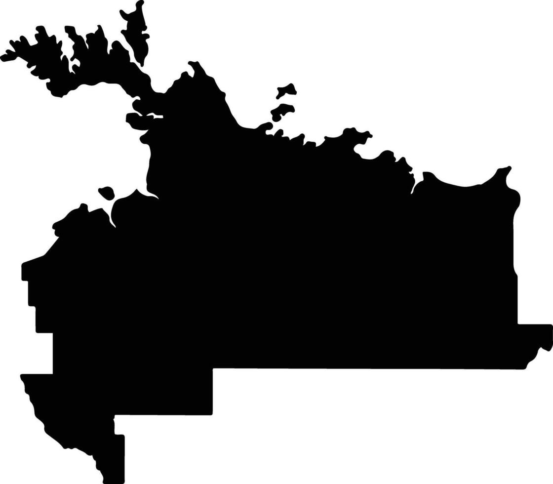 West Arnhem Australia silhouette map vector