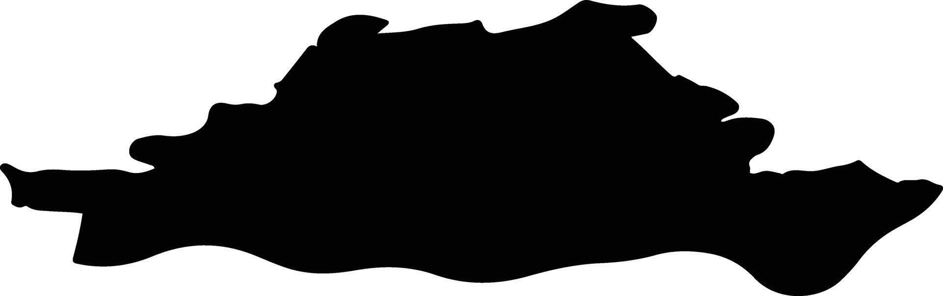 West Betuwe Netherlands silhouette map vector