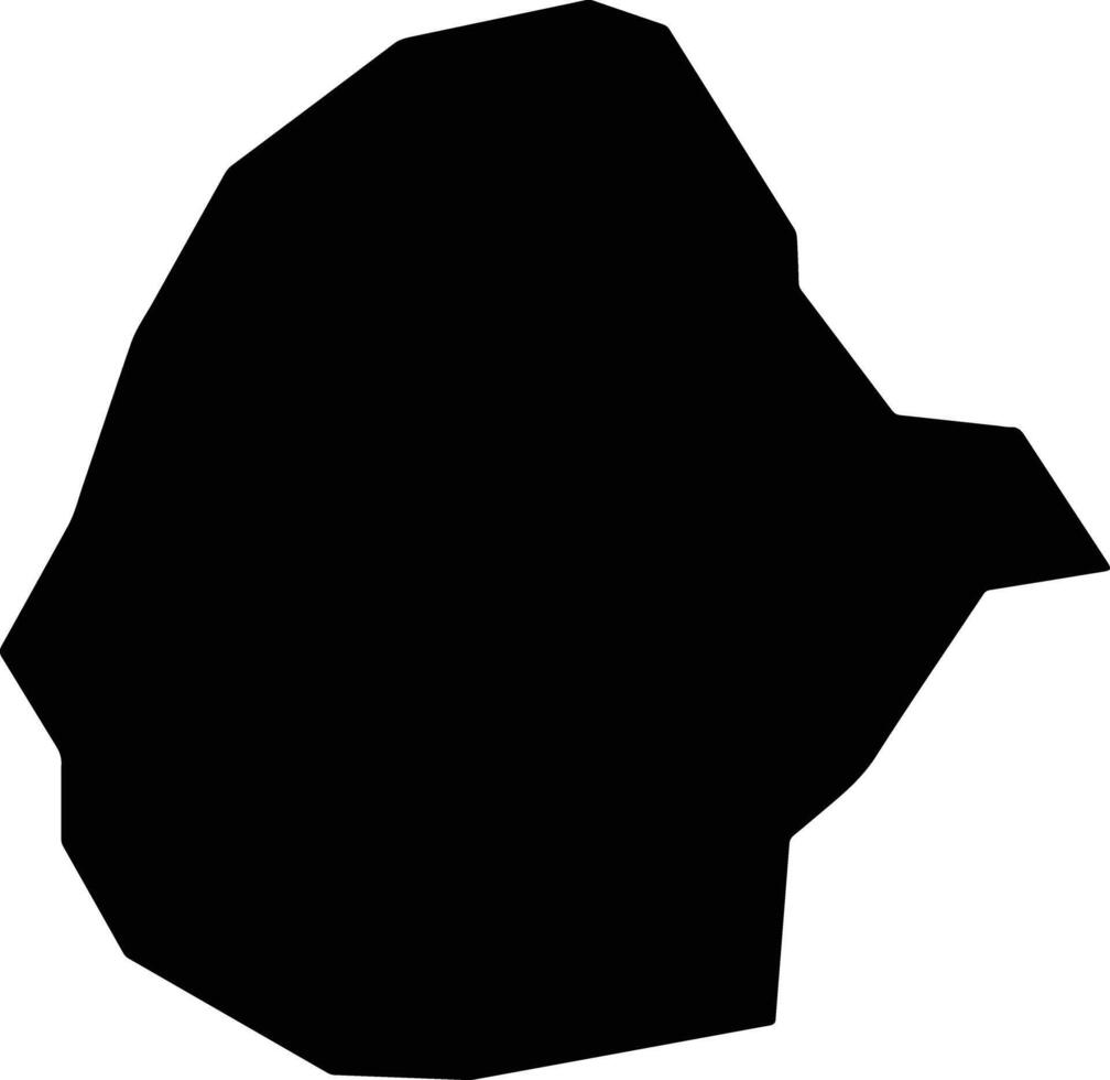 West Budama Uganda silhouette map vector