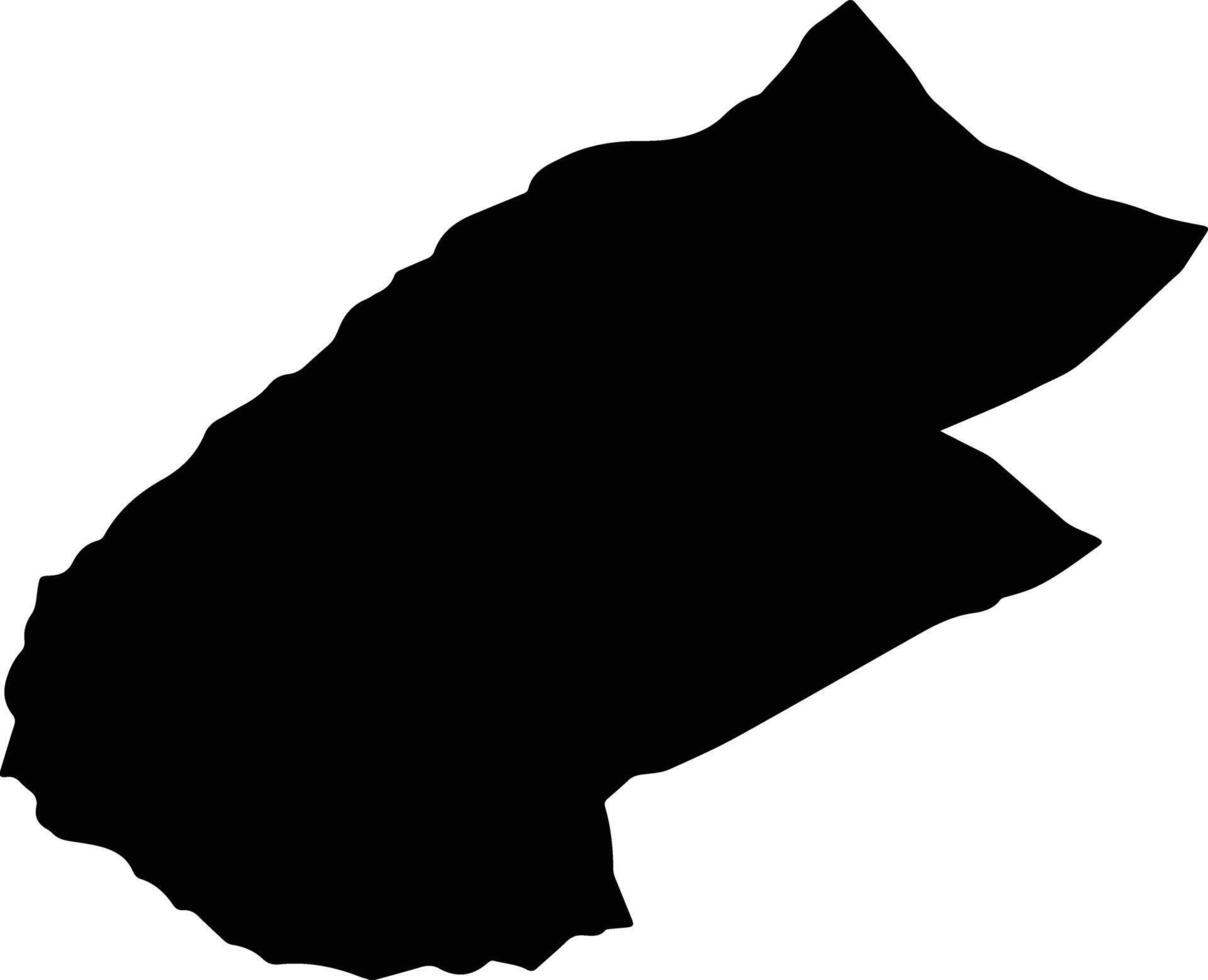 West Ambae Vanuatu silhouette map vector