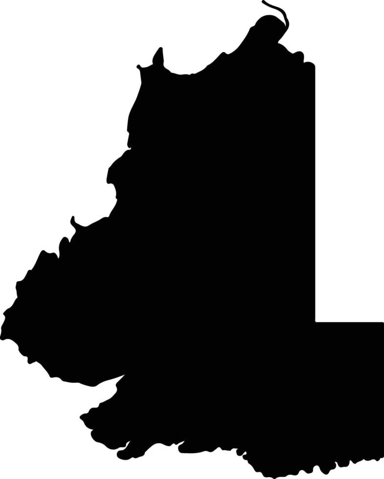 West Daly Australia silhouette map vector