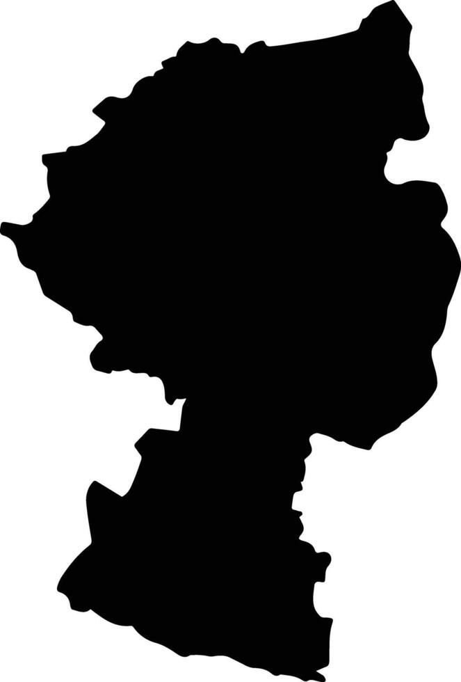 West Garo Hills India silhouette map vector