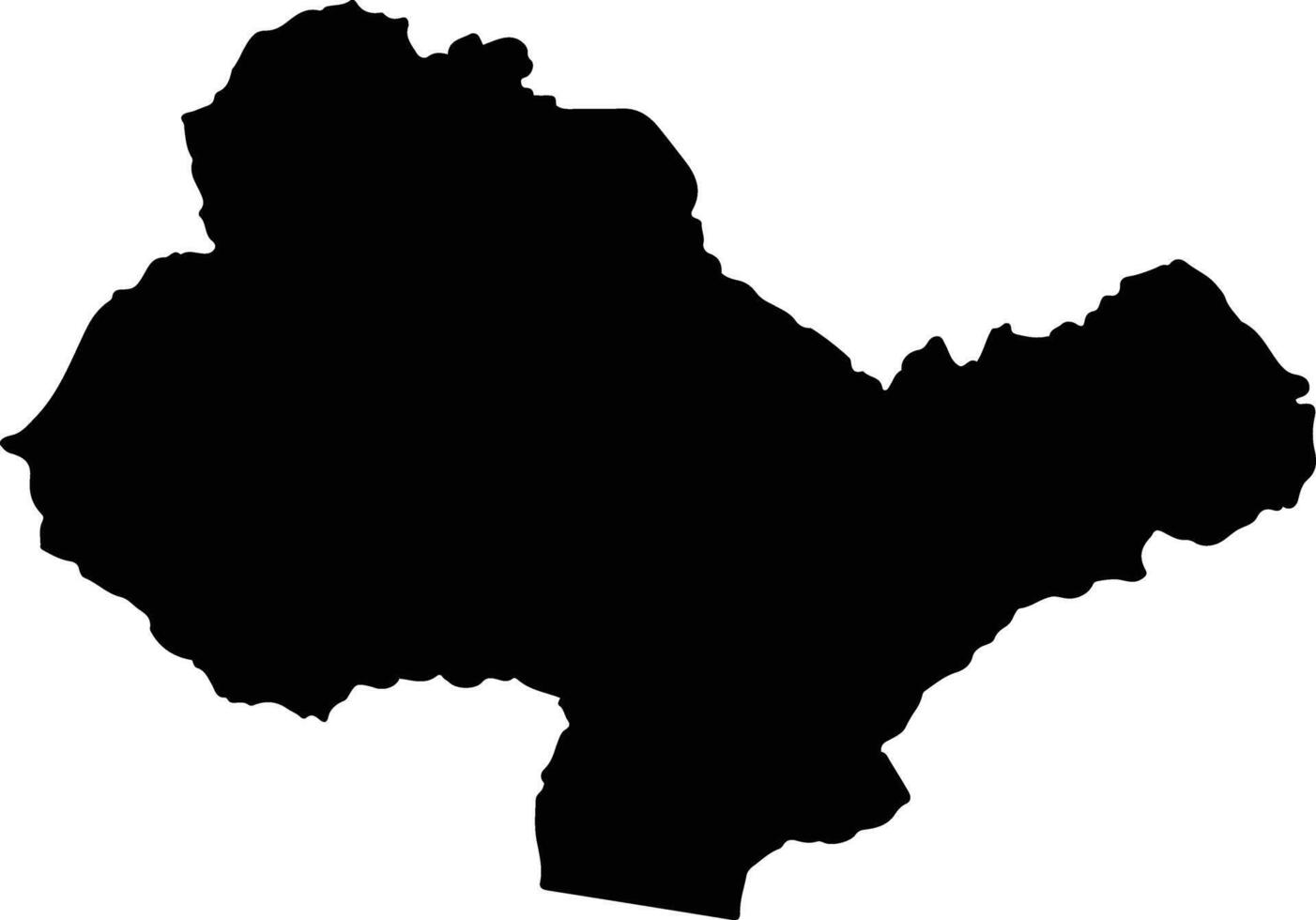 West Gonja Ghana silhouette map vector