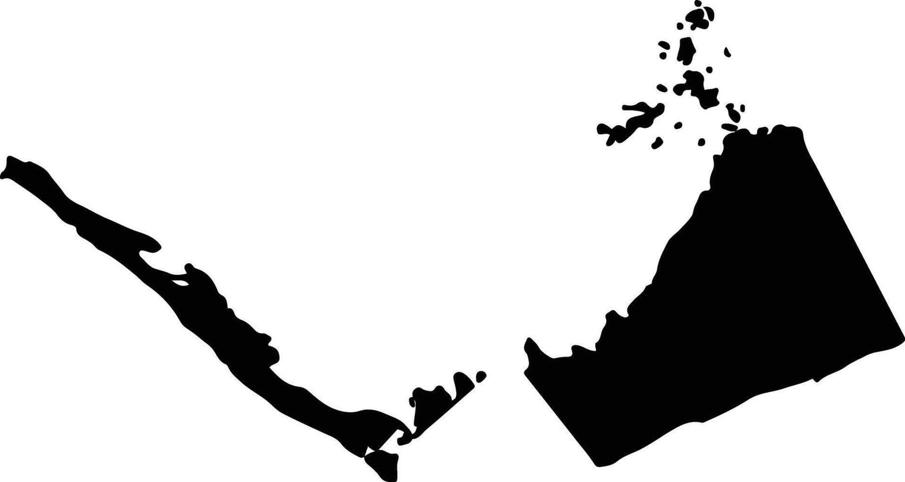 West Grand Bahama Bahamas silhouette map vector