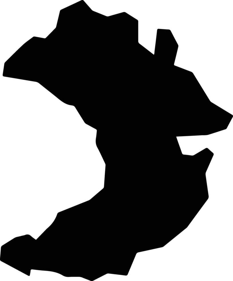 West Gojam Ethiopia silhouette map vector