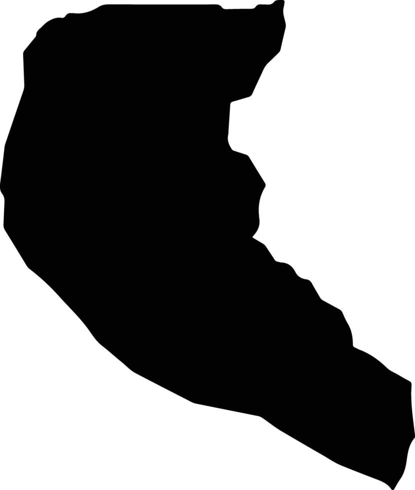West Malo Vanuatu silhouette map vector