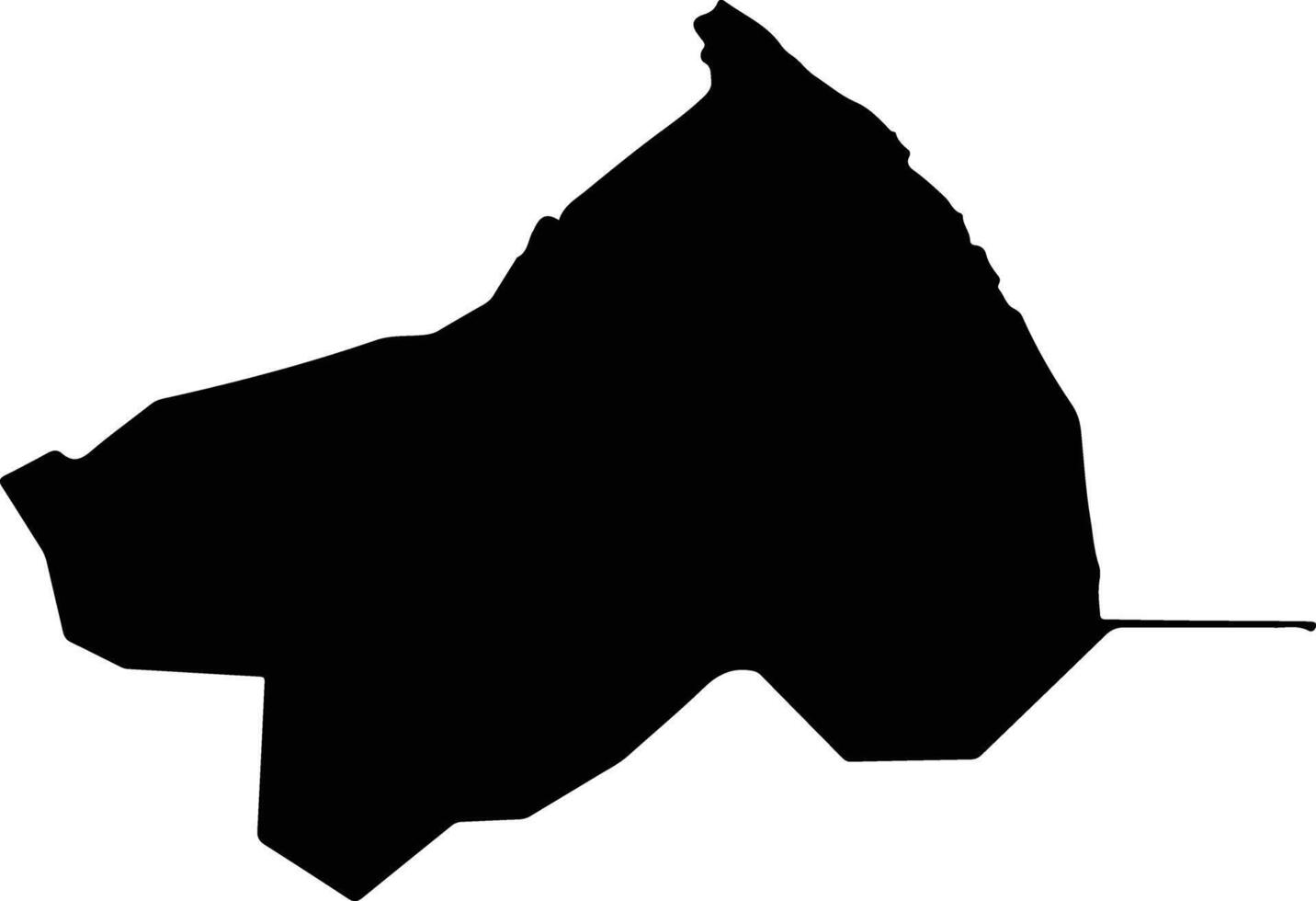 West Moyo Uganda silhouette map vector