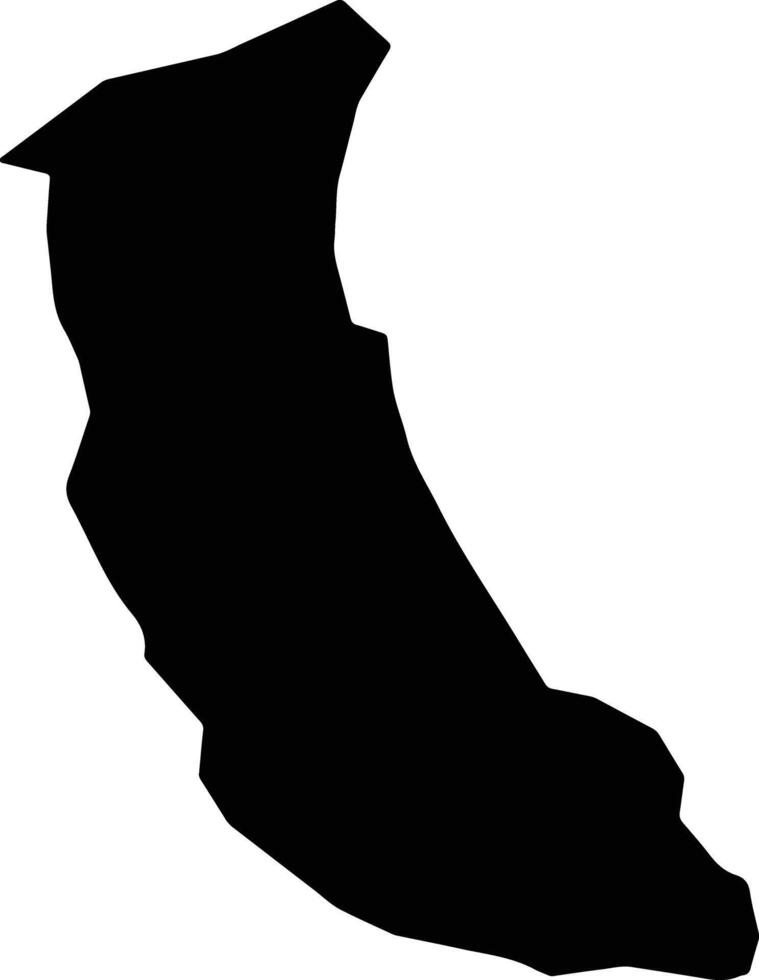 West Mugirango Kenya silhouette map vector