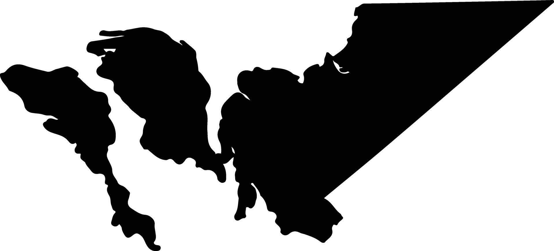 West New Georgia Vonavona Solomon Islands silhouette map vector