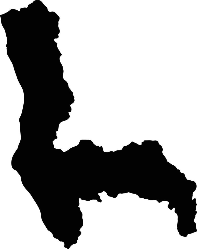 West Santo Vanuatu silhouette map vector