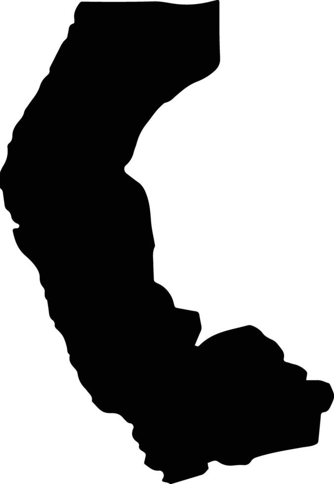 West Tanna Vanuatu silhouette map vector