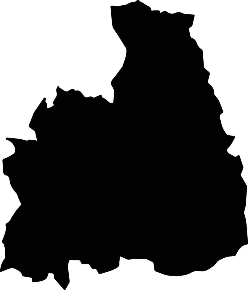 West Tripura India silhouette map vector
