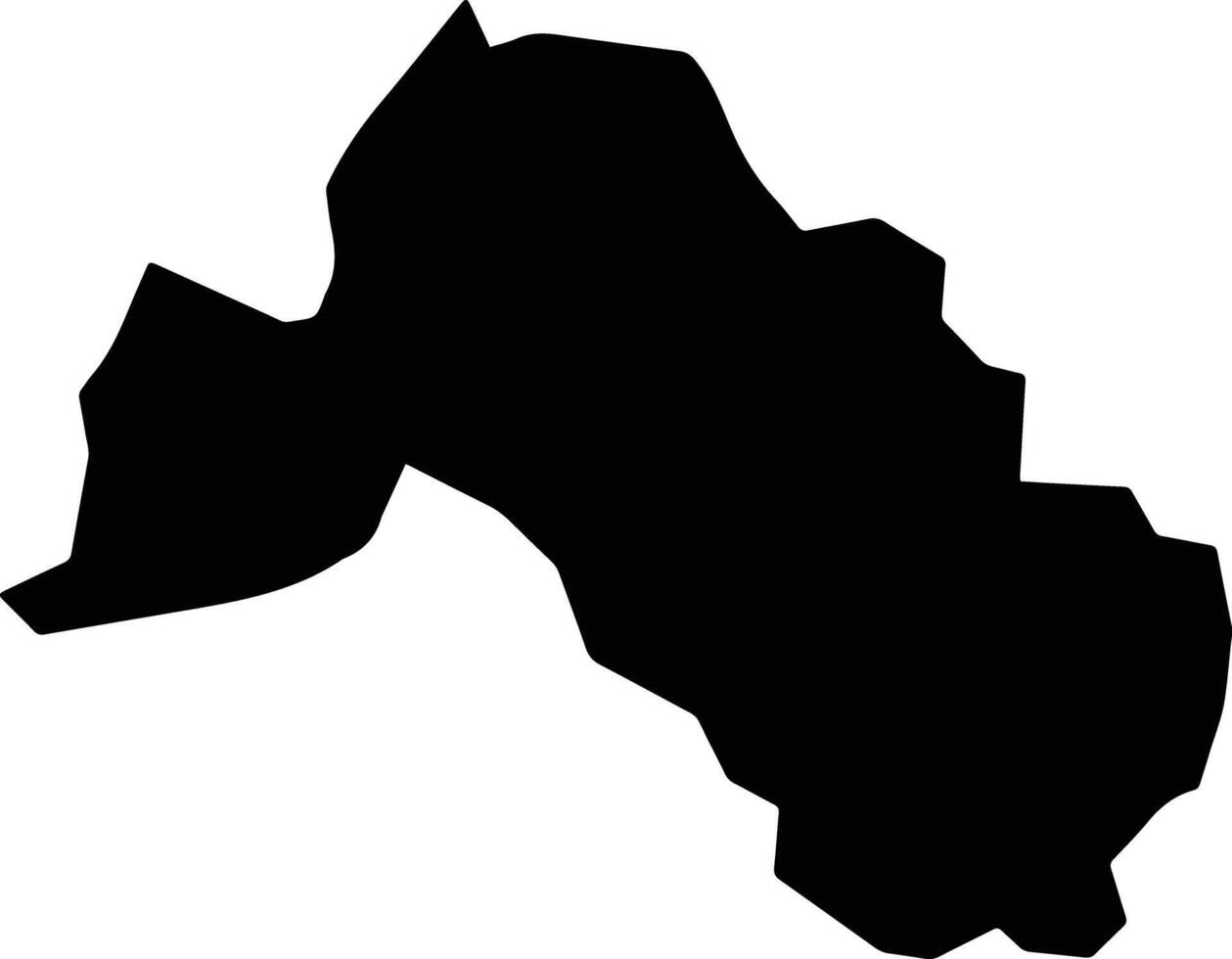 West Wellega Ethiopia silhouette map vector