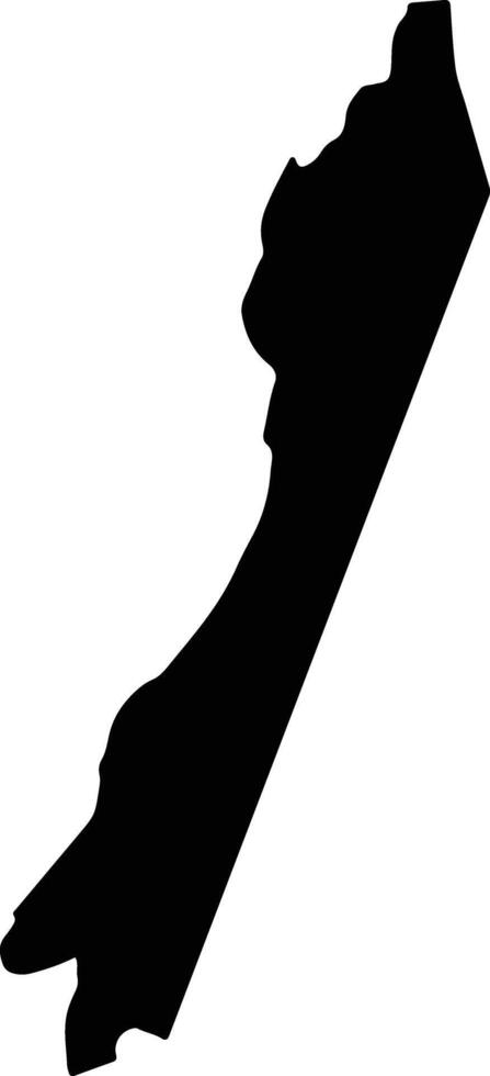 Westelijke Polders Suriname silhouette map vector