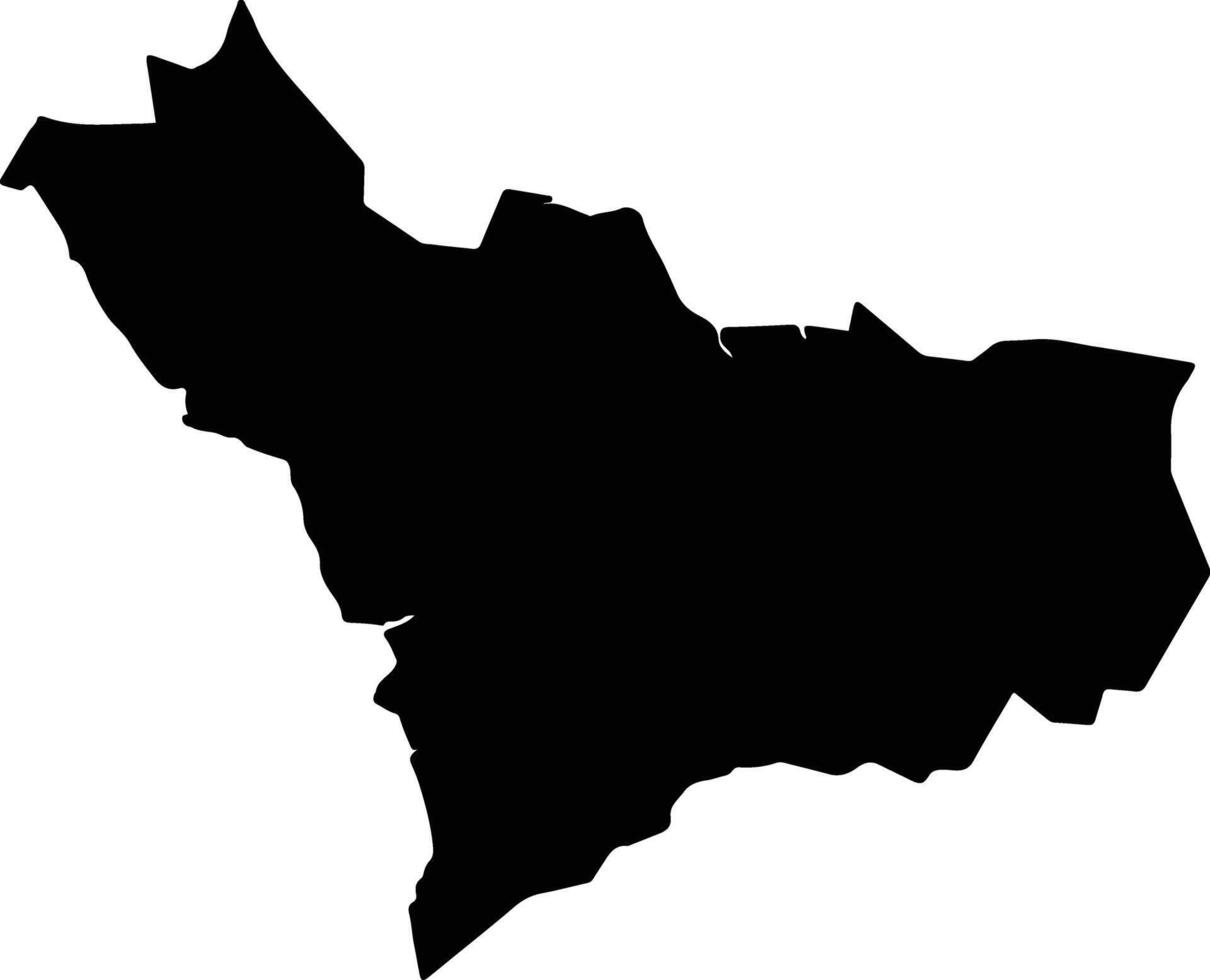 Western Area Rural Sierra Leone silhouette map vector