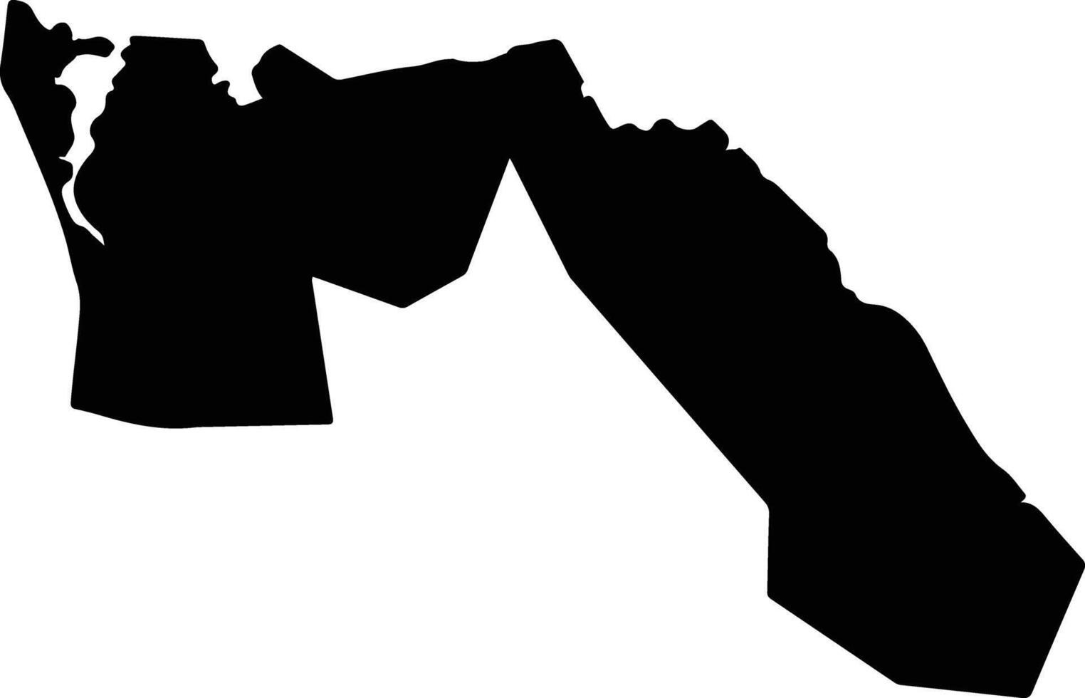 Western Area Urban Sierra Leone silhouette map vector