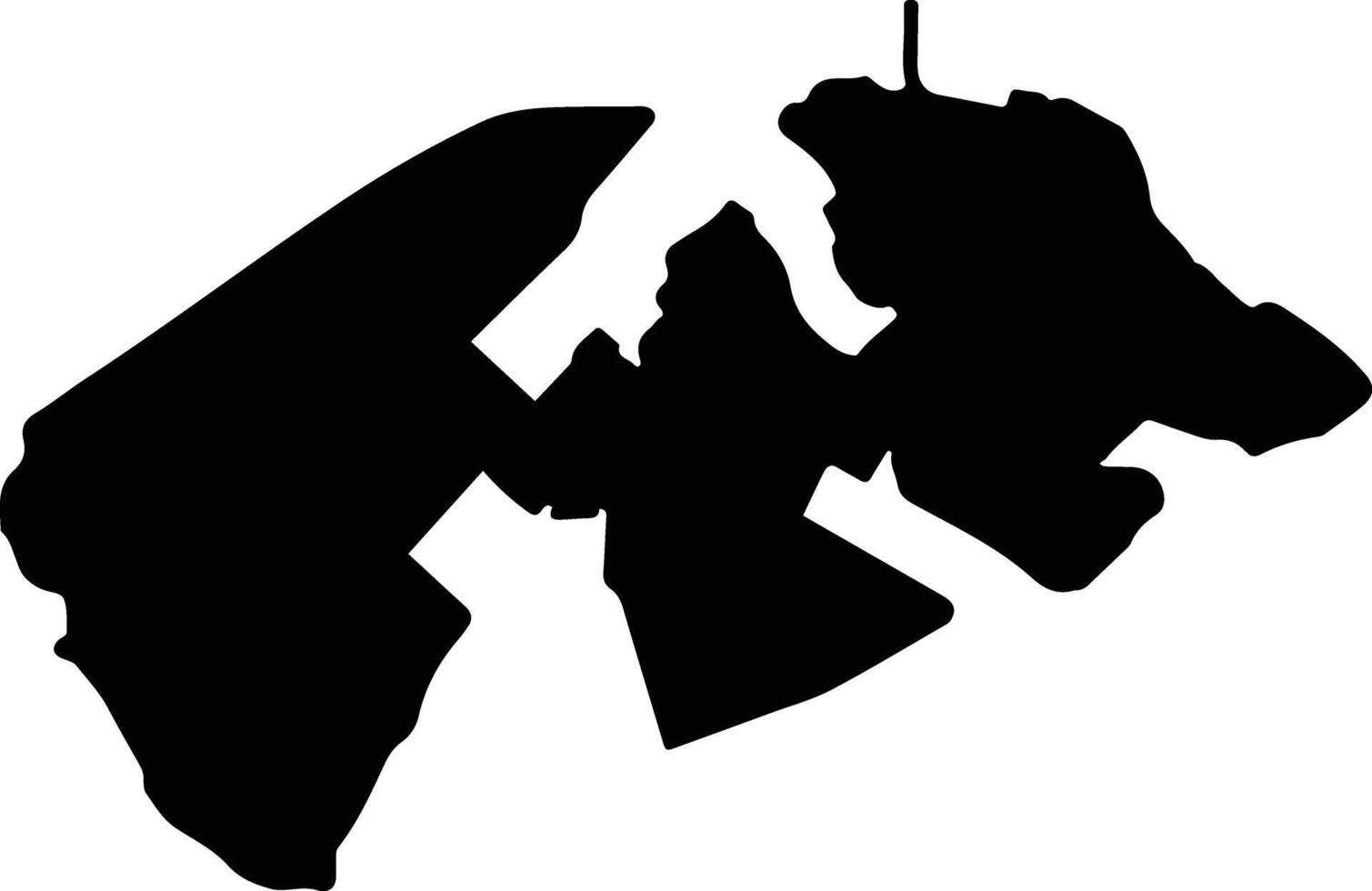WESTERN ISLANDS Singapore silhouette map vector