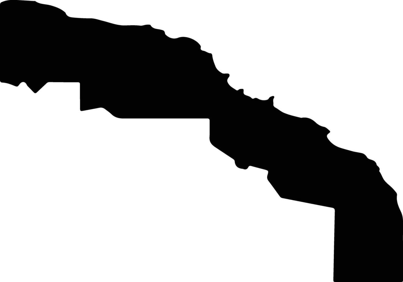 Wewak District Papua New Guinea silhouette map vector