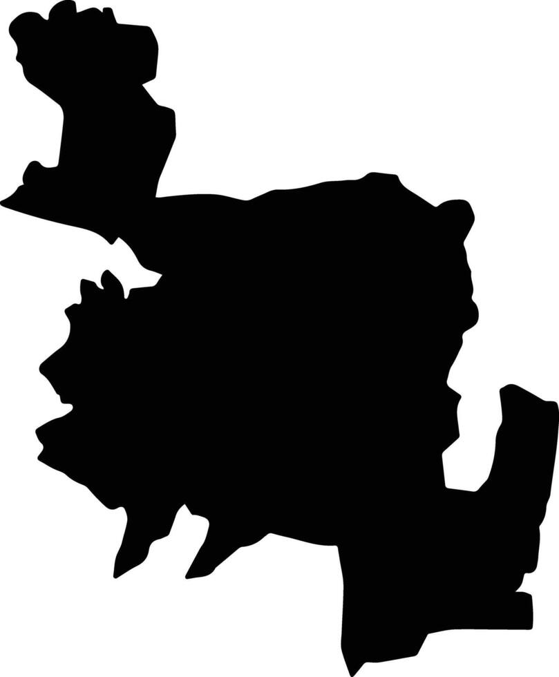 Wete Tanzania silhouette map vector