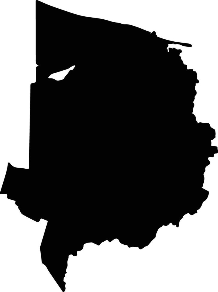 Whakatane District New Zealand silhouette map vector
