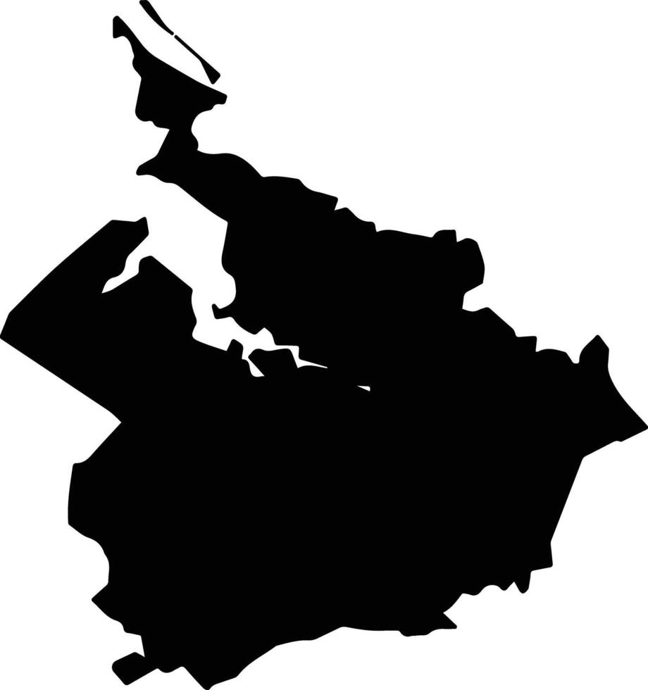Whau Local Board Area New Zealand silhouette map vector