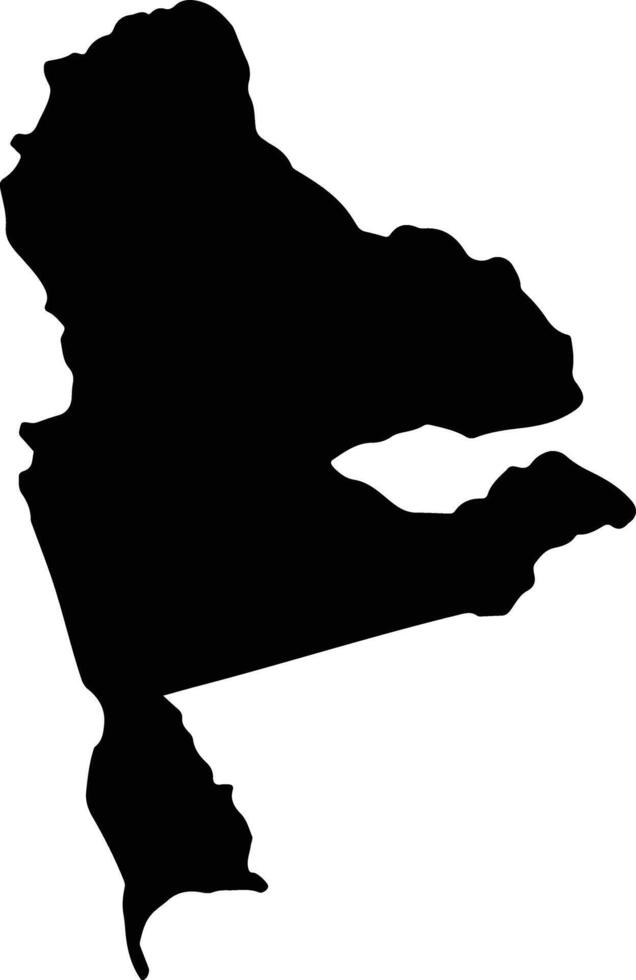 White Hill Jamaica silhouette map vector