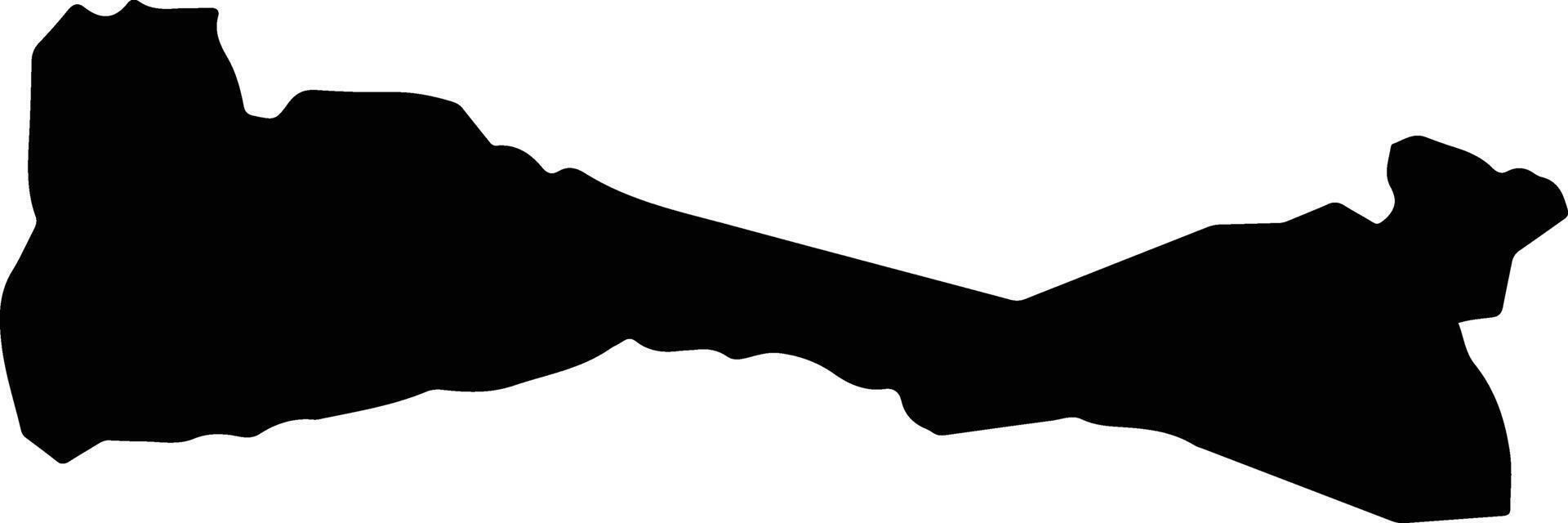 Wheelerfield Jamaica silhouette map vector