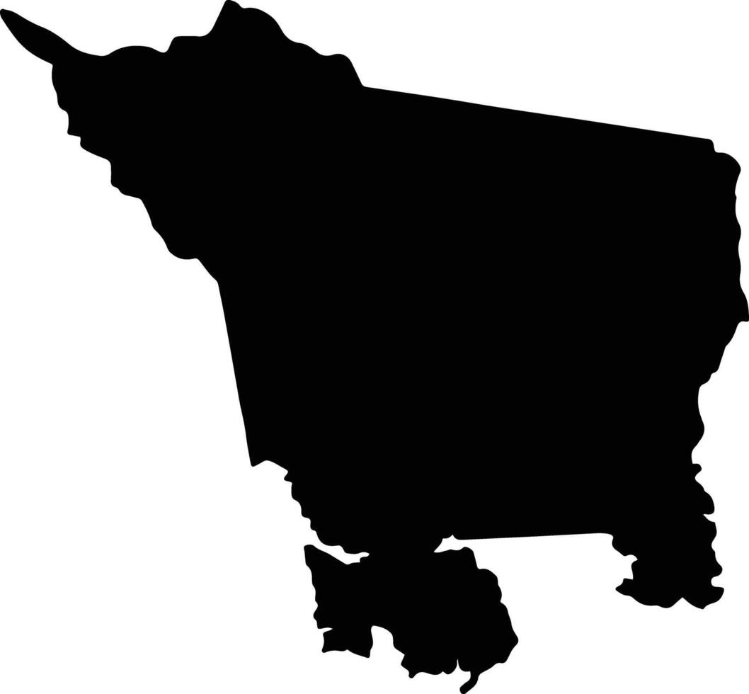 White Hall Jamaica silhouette map vector