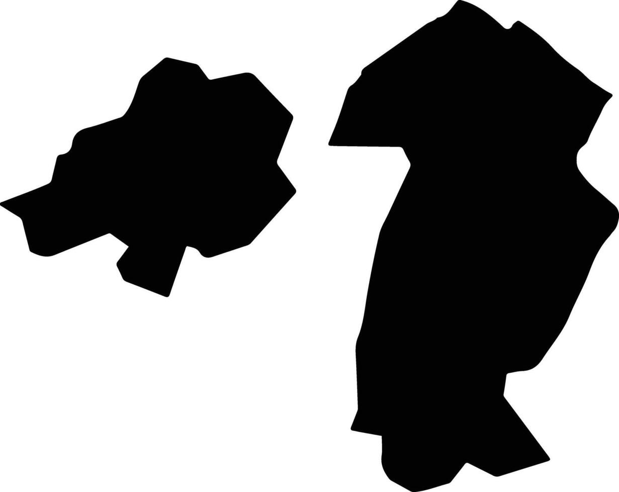 WILAYAT AL KHABURAH Oman silhouette map vector