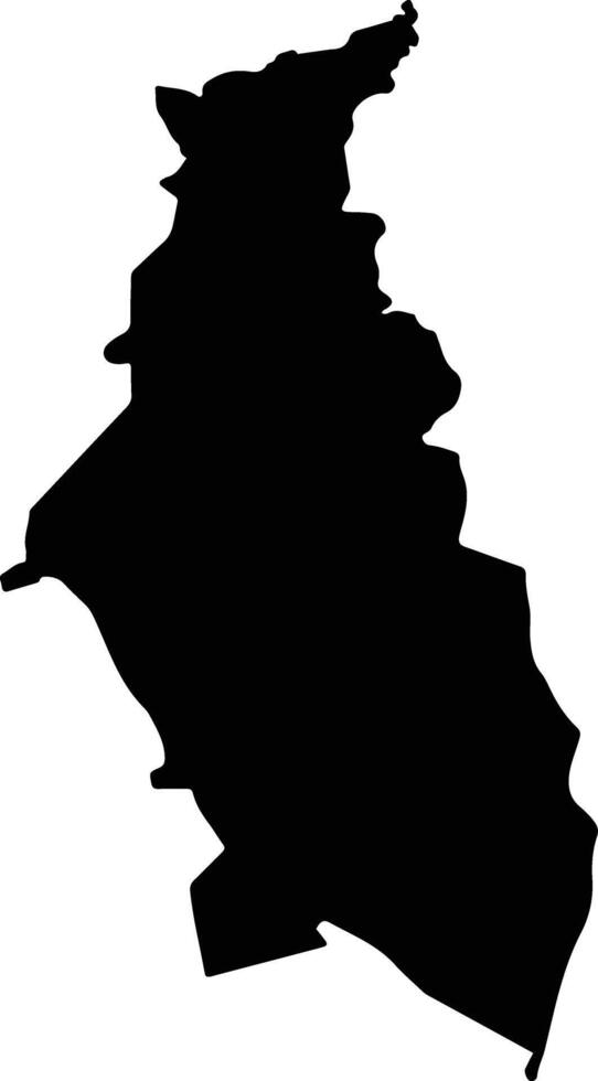 WILAYAT AL MUDAYBI Oman silhouette map vector